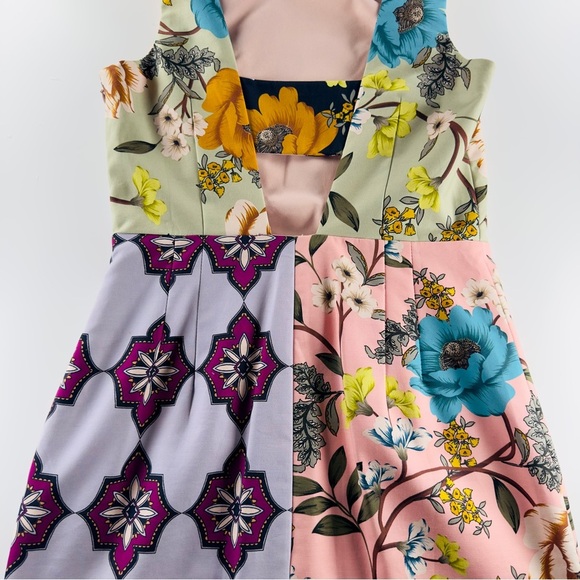 Anthropologie Maeve Lissa Twill Floral Multicolor Sheath Sleeveless Dress Size 2 - Picture 7 of 16